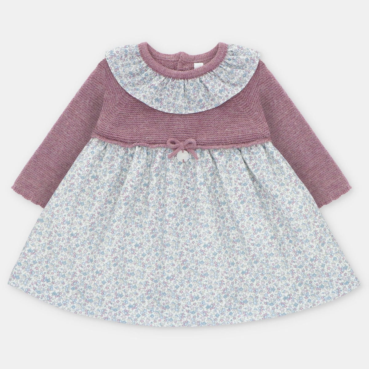 VESTIDO PUNTO Y TELA NIÑA