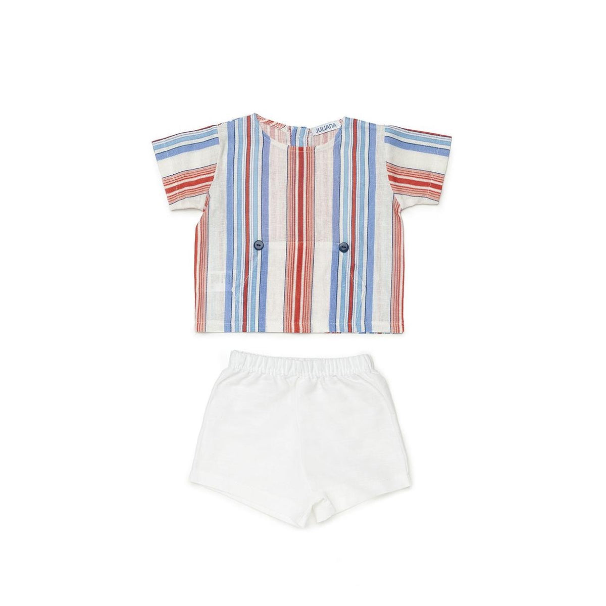 CONJUNTO CAMISA NIÑO BOLSILLO CANGURO AZUL NIZA