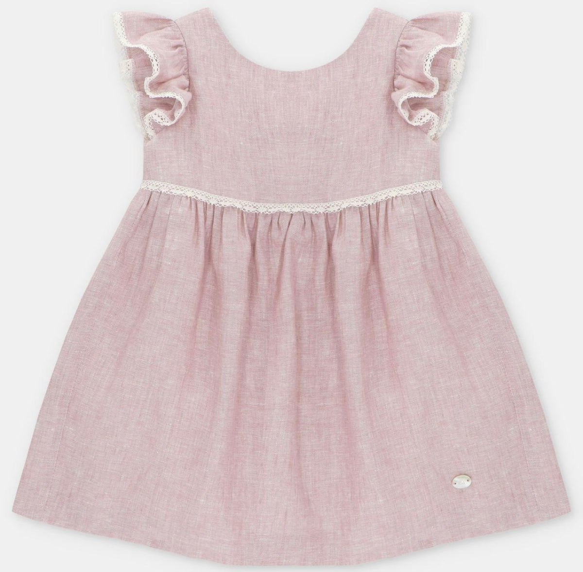 VESTIDO TELA NIÑA LEEDS ROSA EMPOLVADO