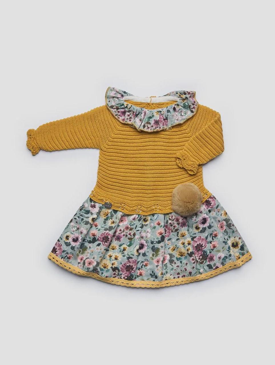 VESTIDO FLORES ORO