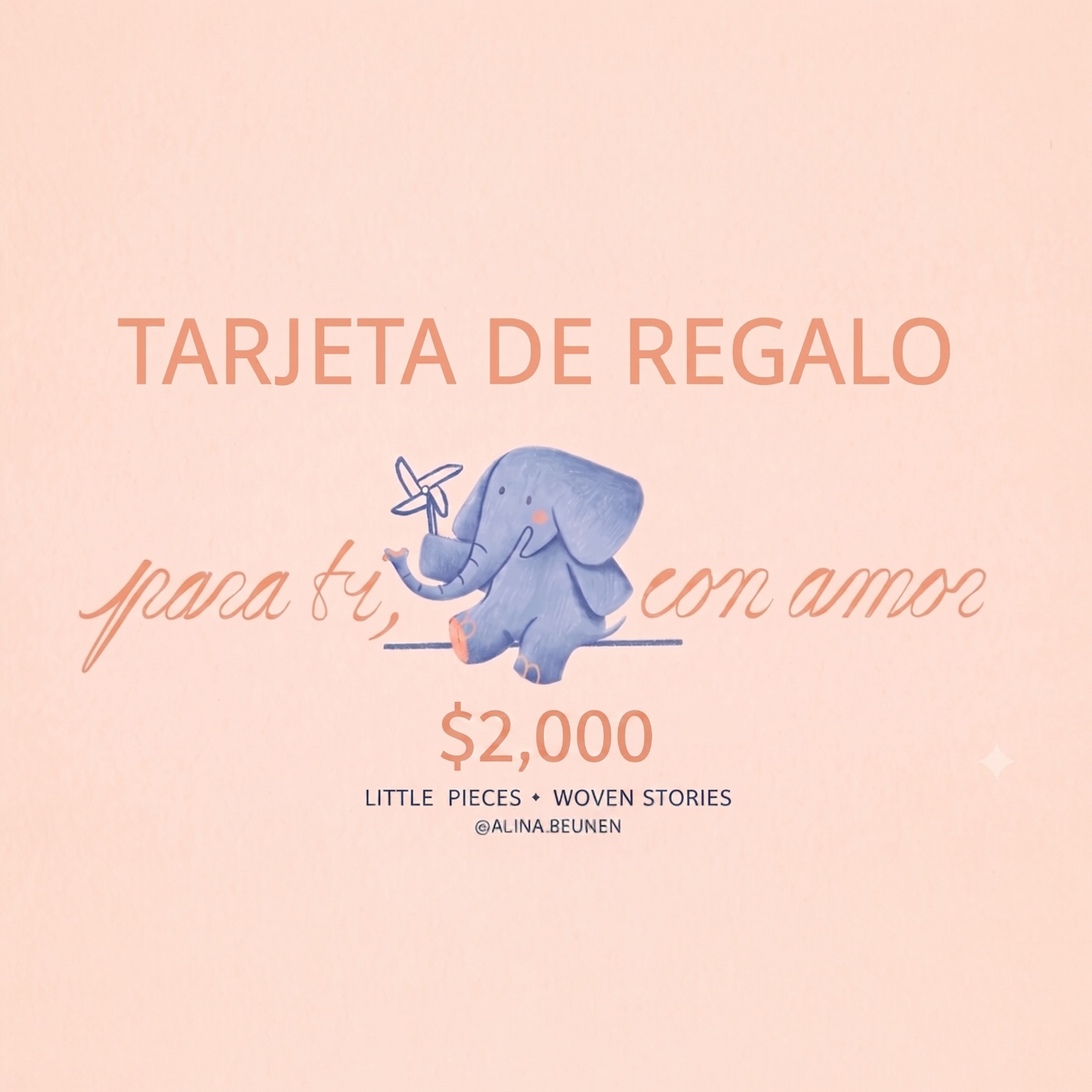 Tarjeta de Regalo Alina Beunen $2,000