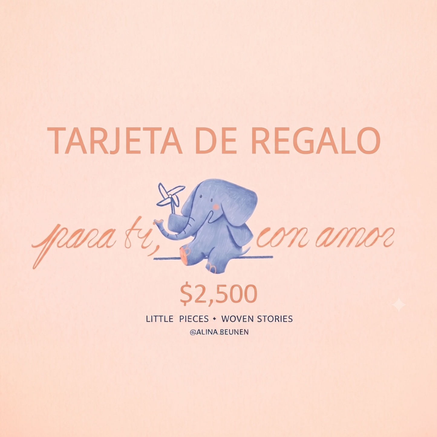 Tarjeta de Regalo Alina Beunen $2,500