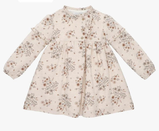 VESTIDO FLORES BEIGE