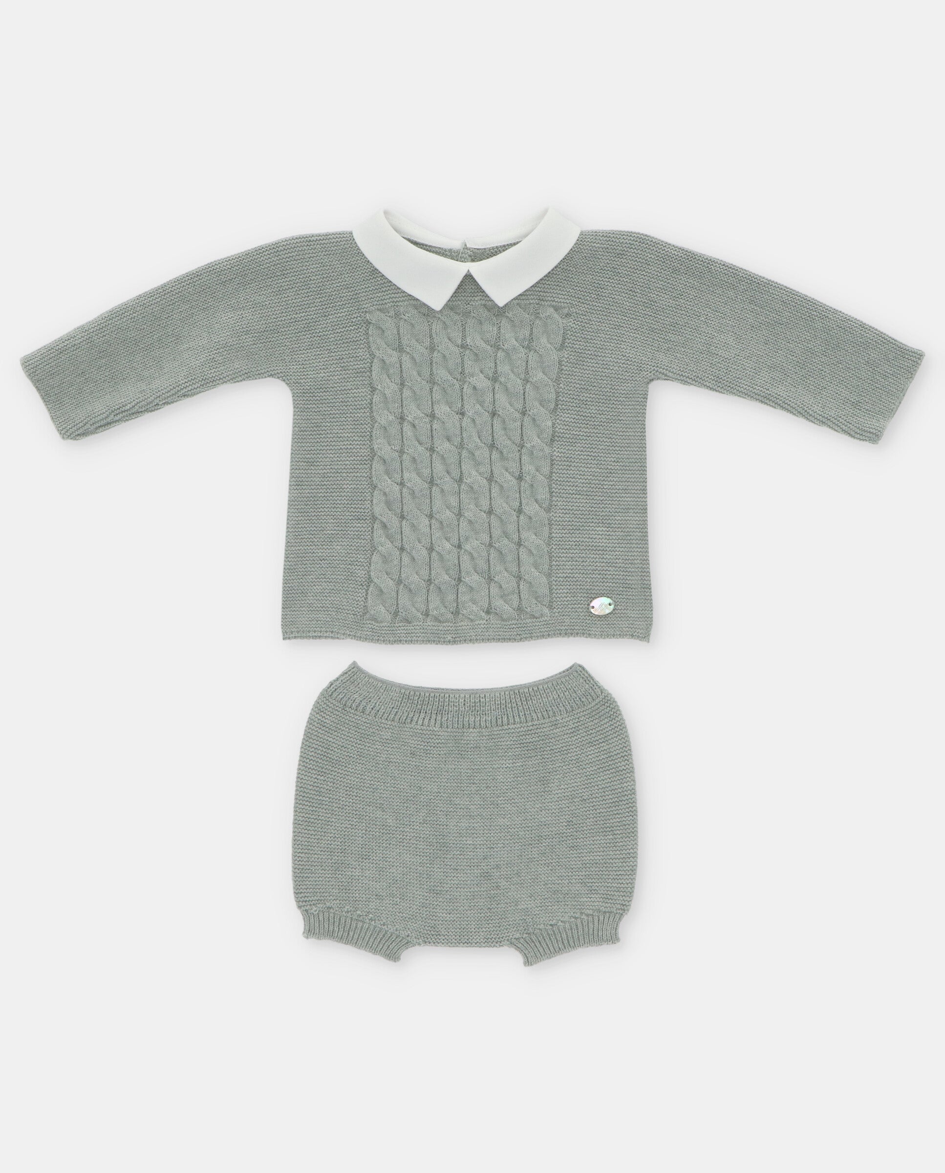 CONJ.(JU,BOM) PUNTO UNISEX CELESTE GRISACEO