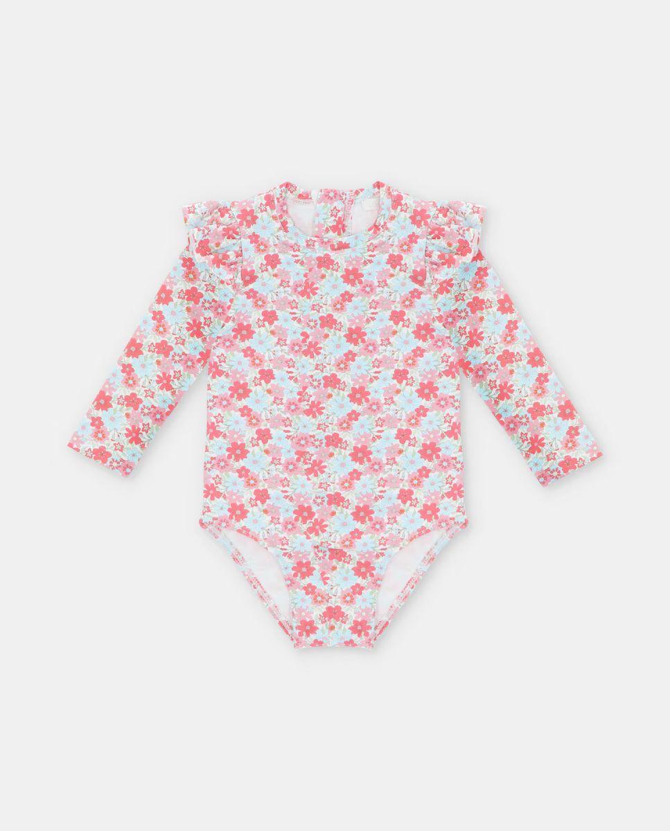 BODY MANGA LARGA NIÑA STARS CORAL