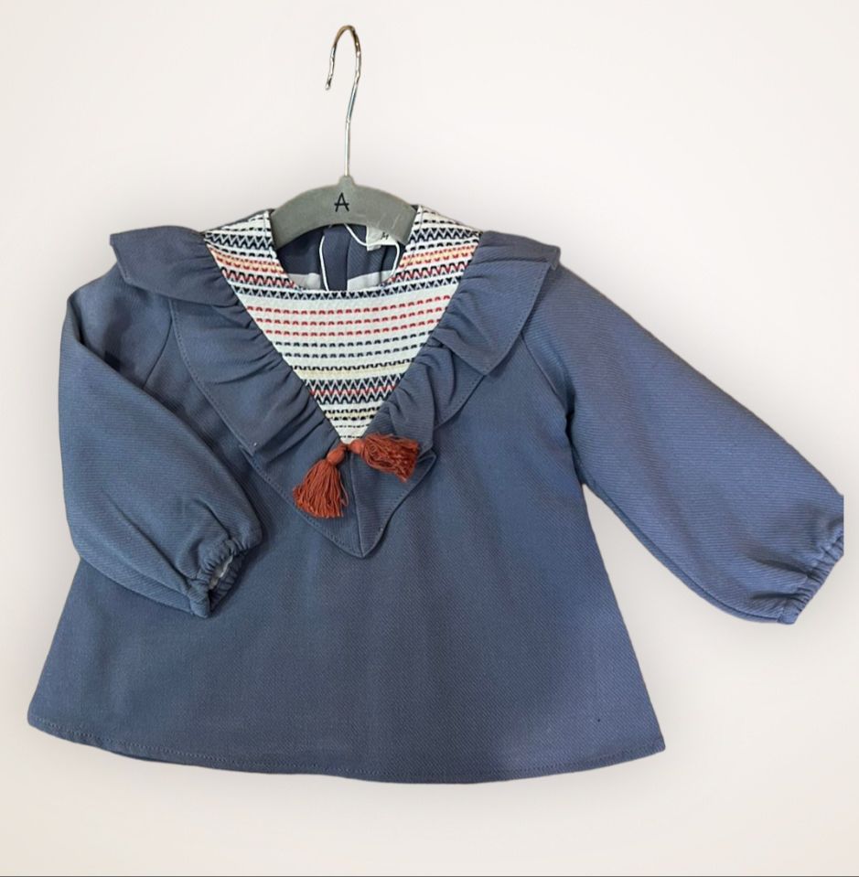 Vestido azul triangulo