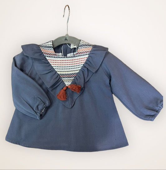 Vestido azul triangulo