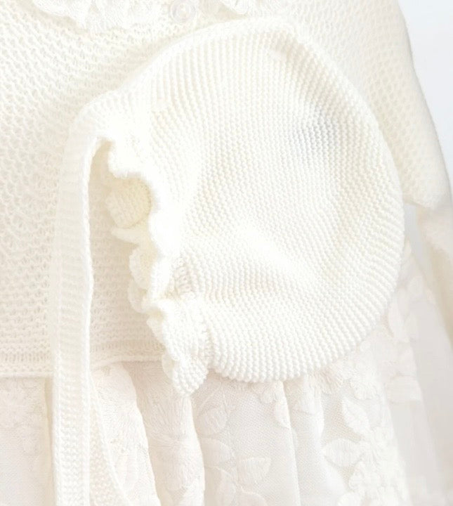 FALDON ENCAJE CUERPO  BLANCO