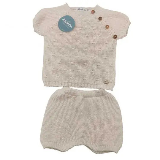 CONJUNTO PANTALON PUNTO BODOQUES CRUDO