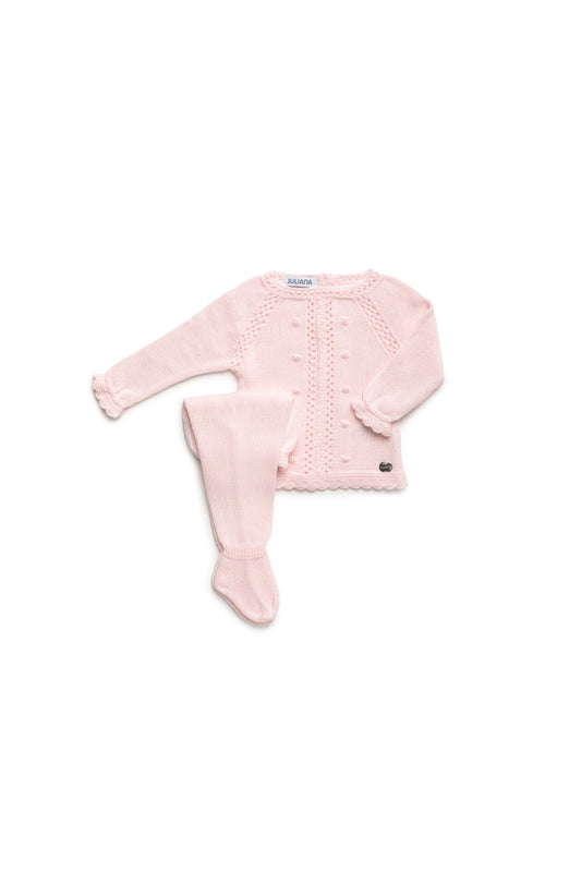 CONJUNTO 2.P TACHON TRENZA BODOQUES ROSA