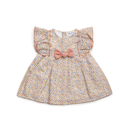 VESTIDO CORTADO CINTURA FLORECITAS