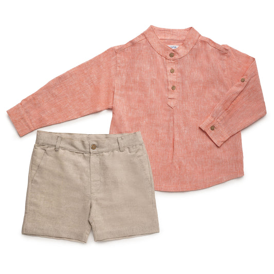 CONJUNTO CAMISA NIÑO LINO