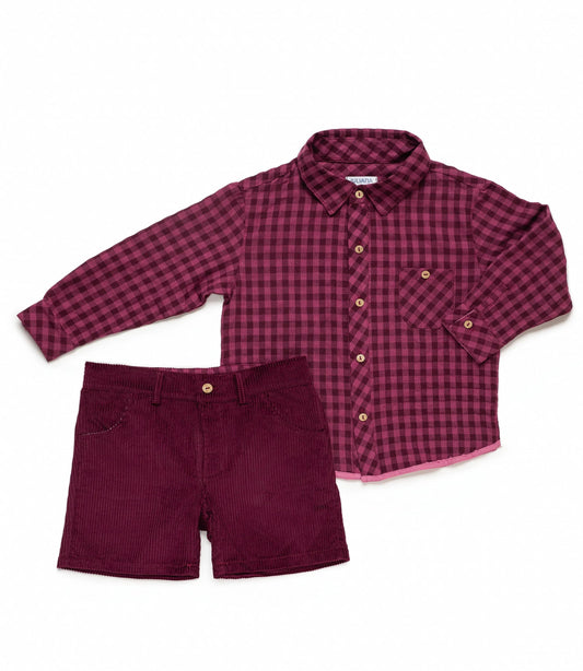 CONJUNTO NIÑO GRANATE