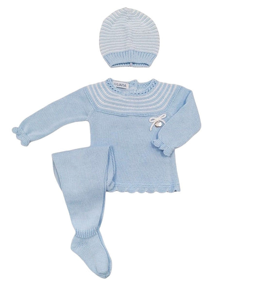 CONJUNTO 3.P COMBINADO CANESU LINES CELESTE BLANCO