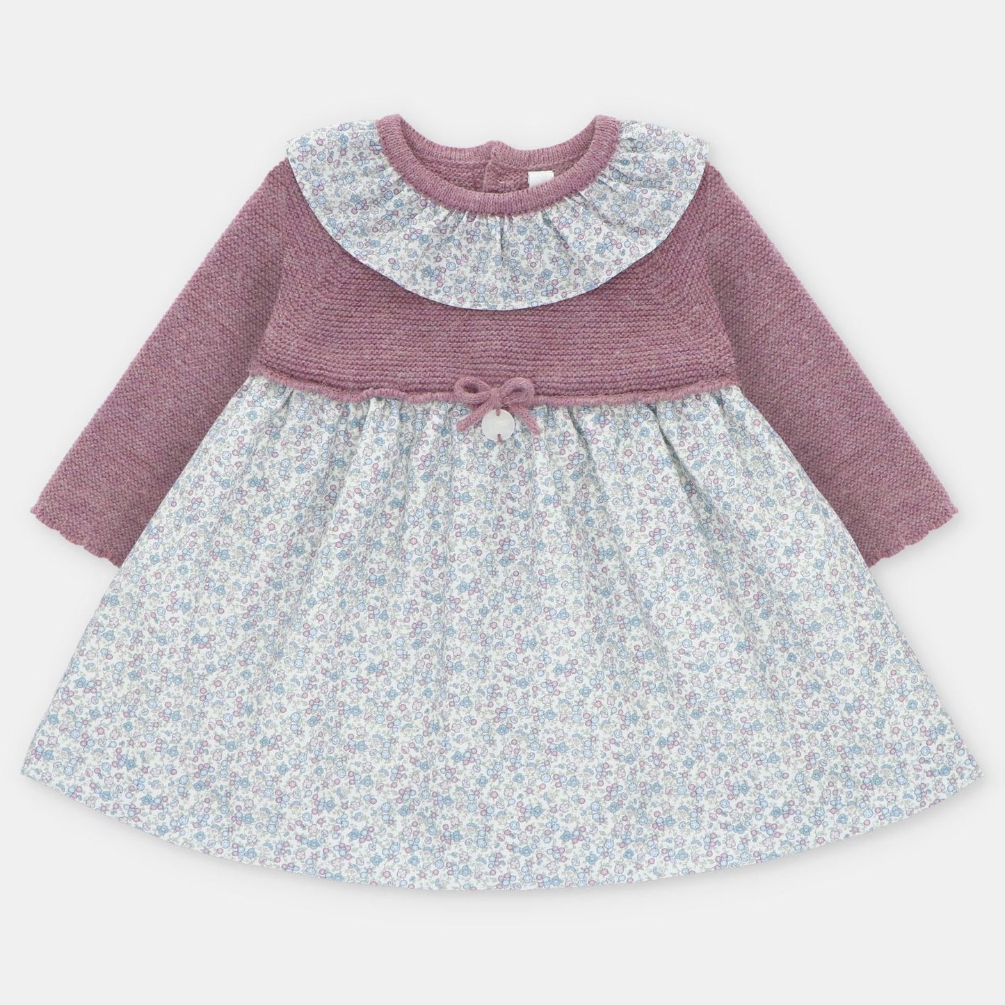 VESTIDO PUNTO Y TELA NIÑA