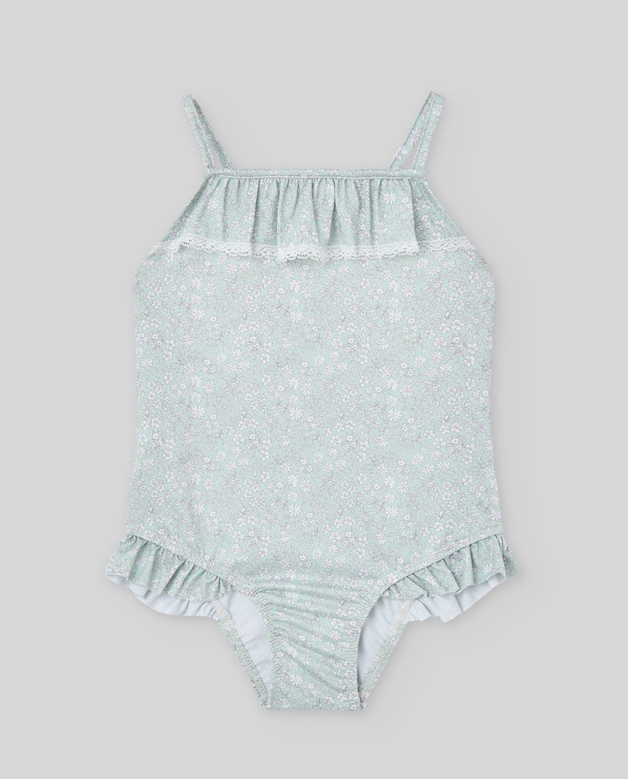 BAÑADOR NIÑA VERDE