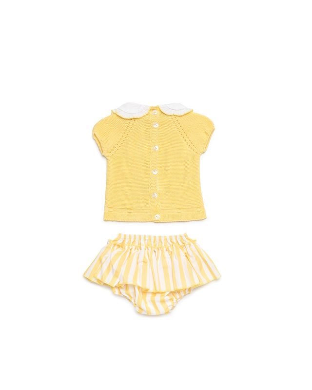 CONJUNTO BRAGA RAYADO AMARILLO