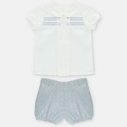 CONJ. (CM,PA) PUNTO SMOCK TELA NIÑO MILTON