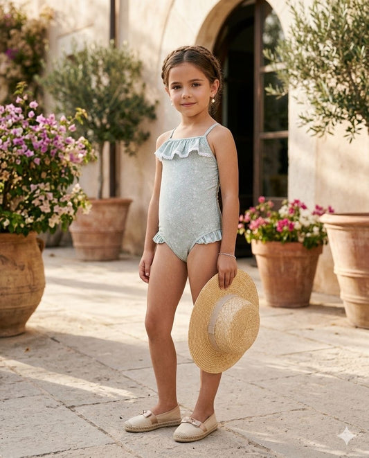 BAÑADOR NIÑA VERDE