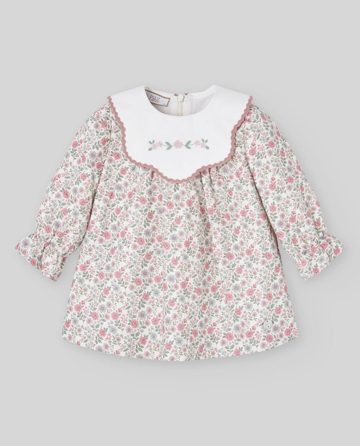 VESTIDO ESTAMPADO FLORAL BORDADO LEDICIA