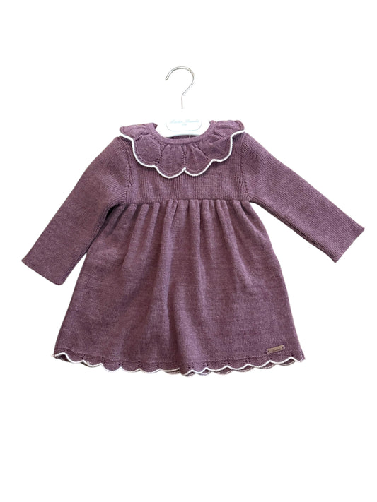 VESTIDO PUNTO NIÑA LIVERPOOL MALVA