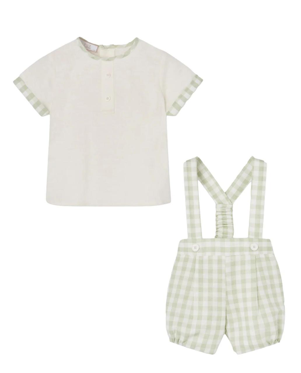CONJUNTO SHORT CUADROS NIÑO