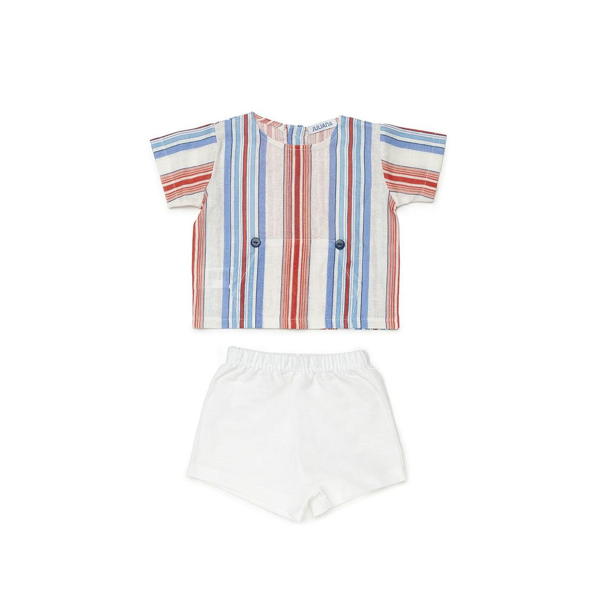 CONJUNTO CAMISA NIÑO BOLSILLO CANGURO AZUL NIZA