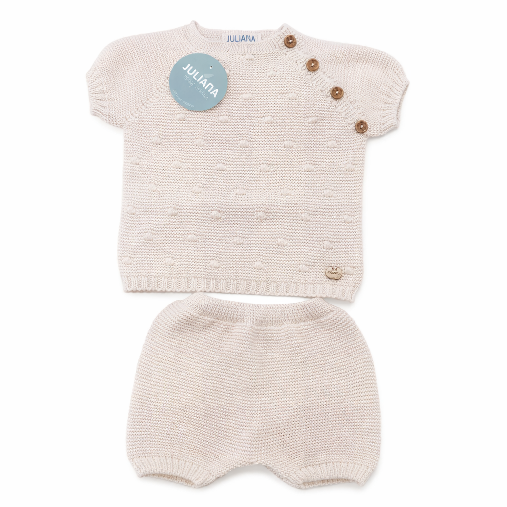 CONJUNTO PANTALON PUNTO BODOQUES CRUDO