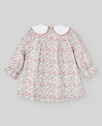 VESTIDO ESTAMPADO FLORAL BORDADO LEDICIA