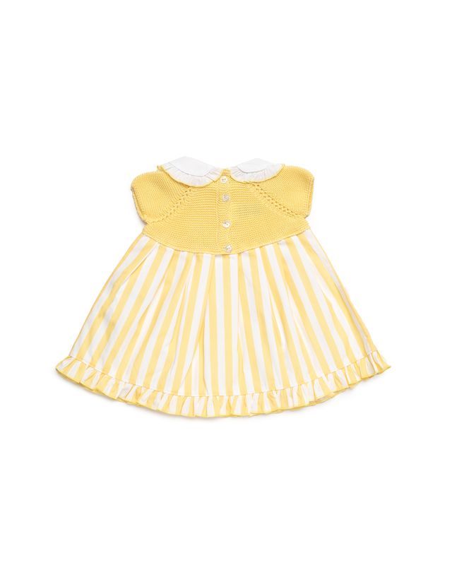 VESTIDO CUERPO RAYADO AMARILLO