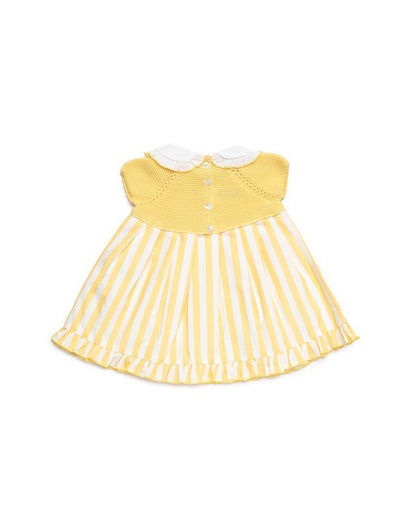 VESTIDO CUERPO RAYADO AMARILLO