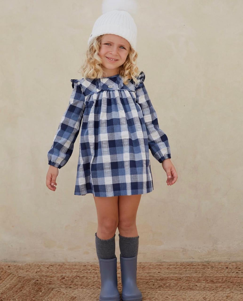 VESTIDO CUADROS AZUL