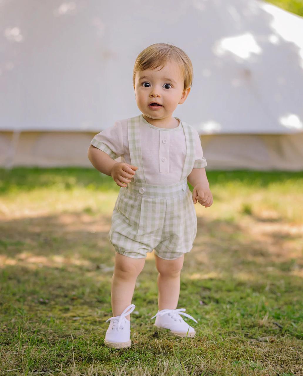 CONJUNTO SHORT CUADROS NIÑO