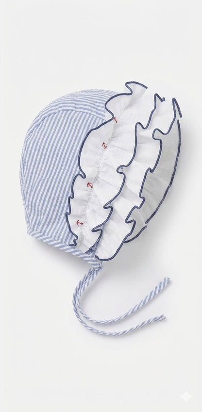 PELELE DE NIÑA VOLANTES ESTAMPADO ANCLAS