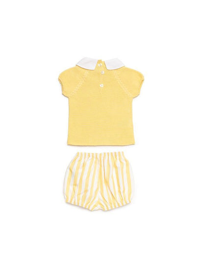 CONJUNTO PANTALON RAYADO AMARILLO