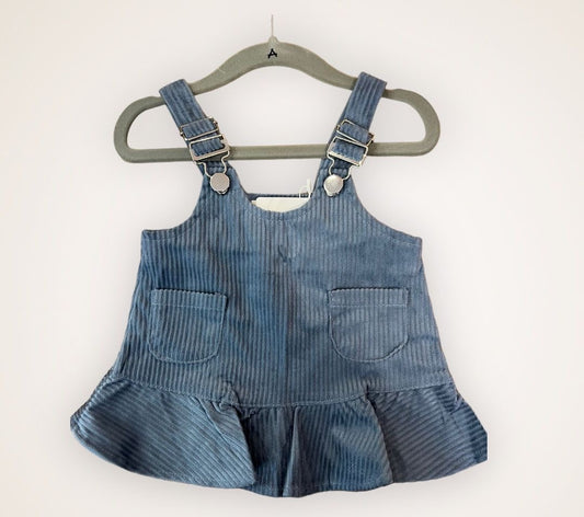 Vestido pana azul