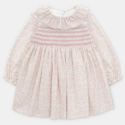 VESTIDO TELA NIÑA LEEDS ROSA EMPOLVADO