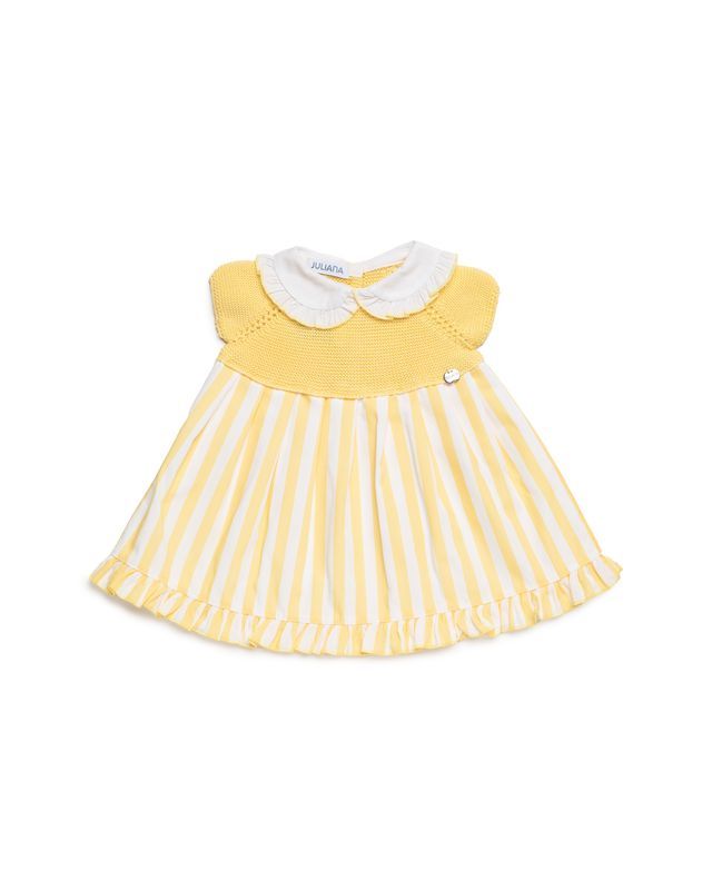 VESTIDO CUERPO RAYADO AMARILLO