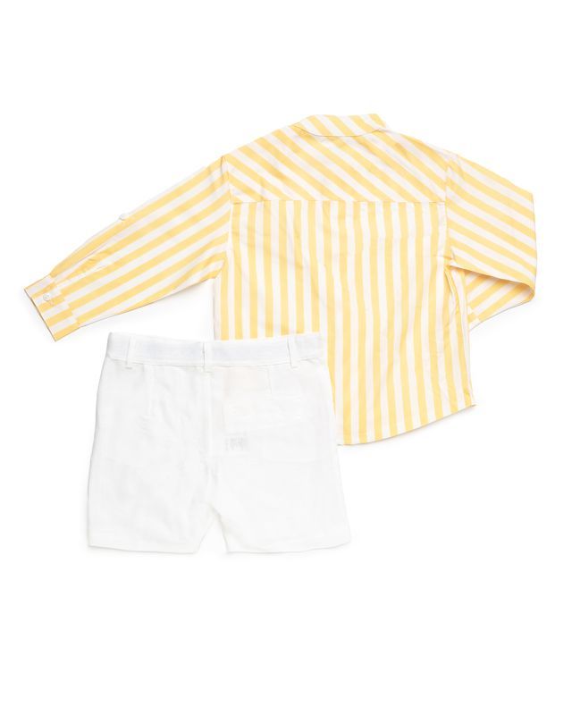 CONJUNTO CAMISA MANGA LARGA AMARILLO