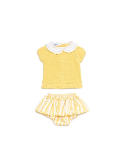 CONJUNTO BRAGA RAYADO AMARILLO