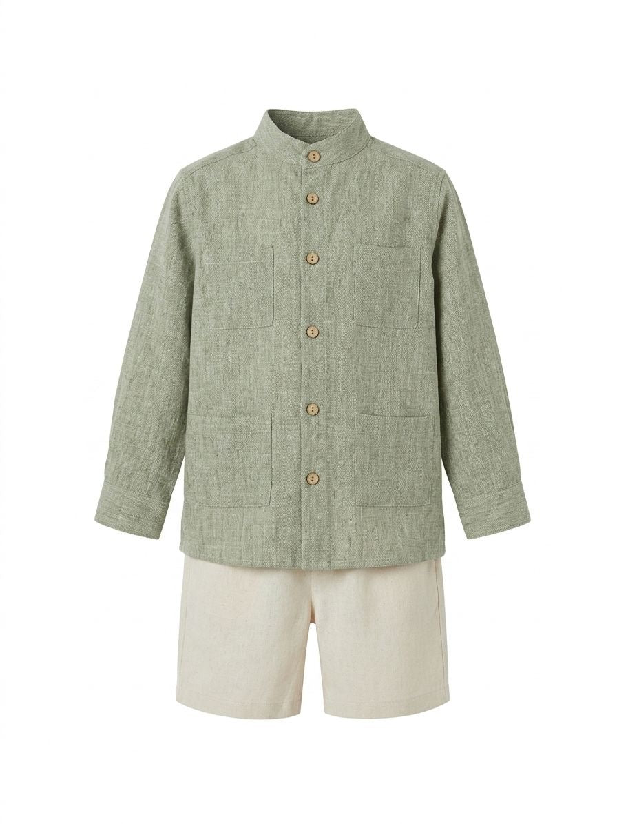 CONJUNTO CAMISA VERDE CEREMONIA