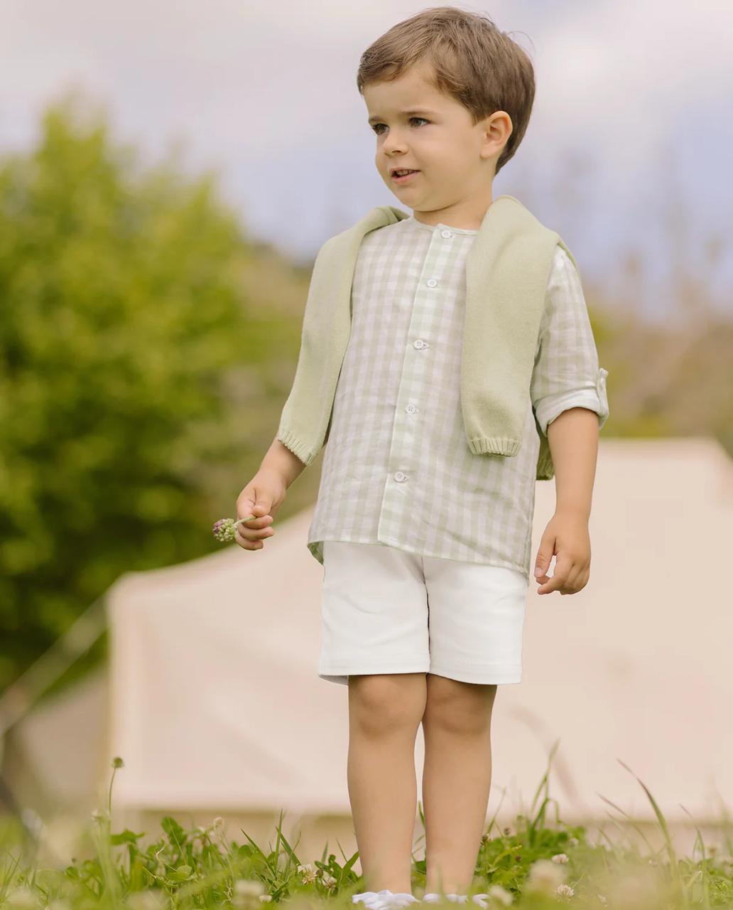 CONJUNTO CAMISA CUADROS VERDE