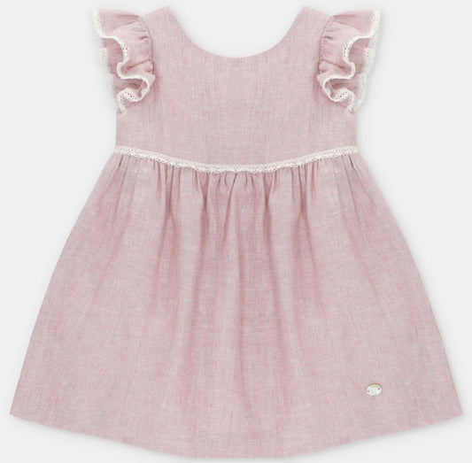 VESTIDO TELA NIÑA LEEDS ROSA EMPOLVADO