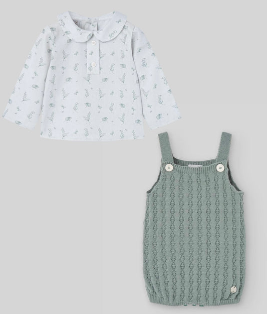 RANITA Y BLUSA VERDE CAMPO