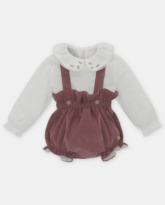 CONJ.(BL,BR) TELA NIÑA PLUM PURPURA