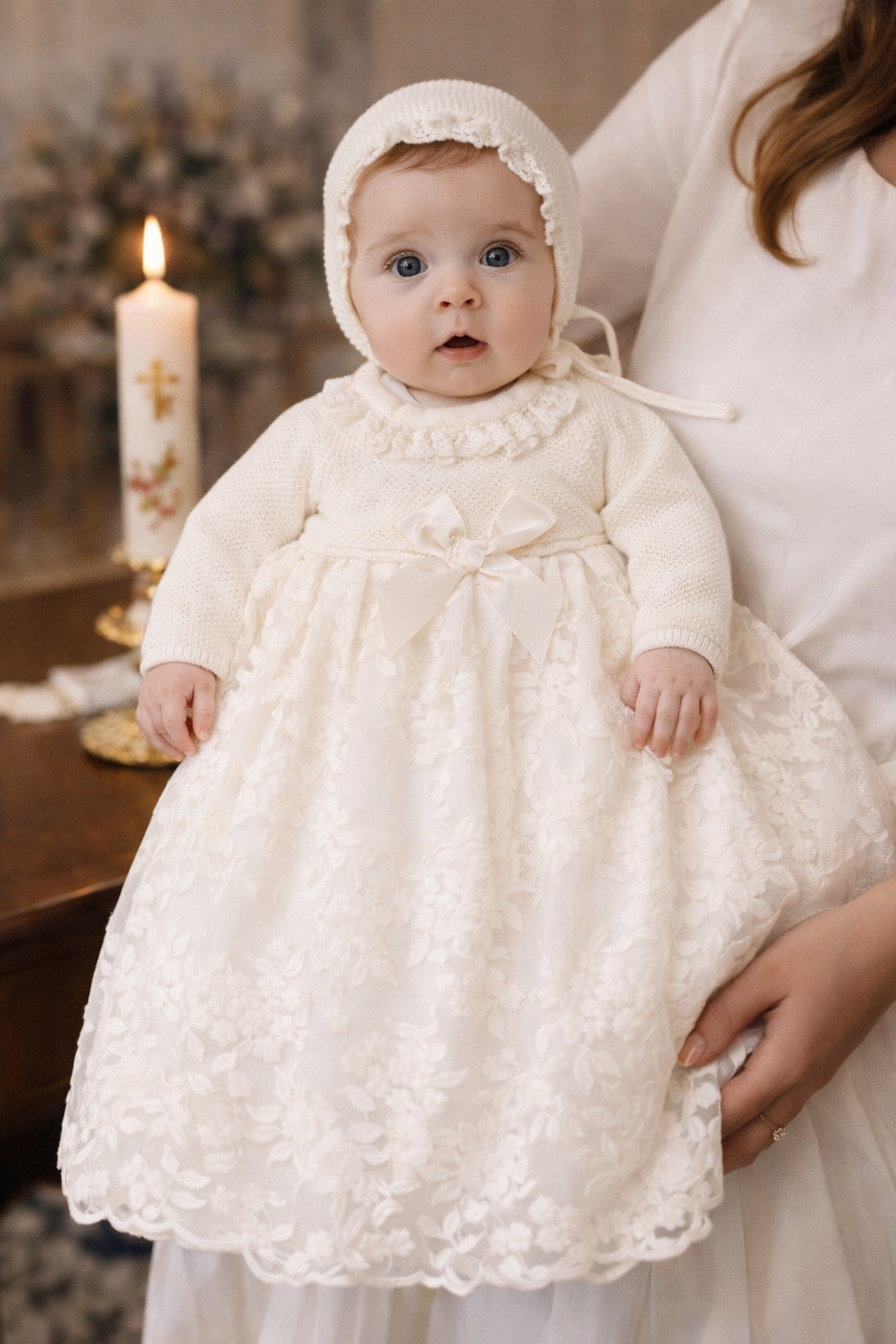 FALDON ENCAJE CUERPO  BLANCO