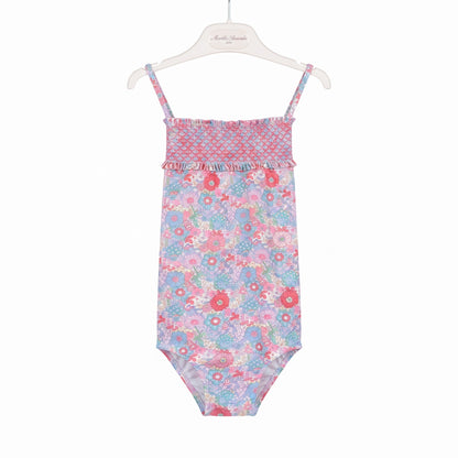 BAÑADOR FLORES NIÑA PICNIC ROSA
