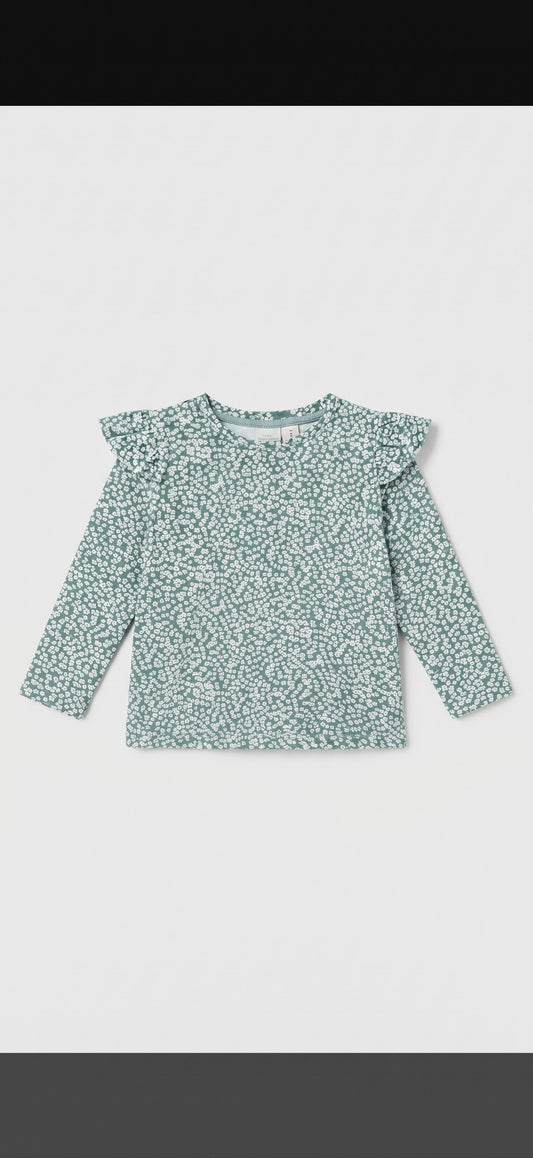 CAMISETA NIÑA CORAL VERDE