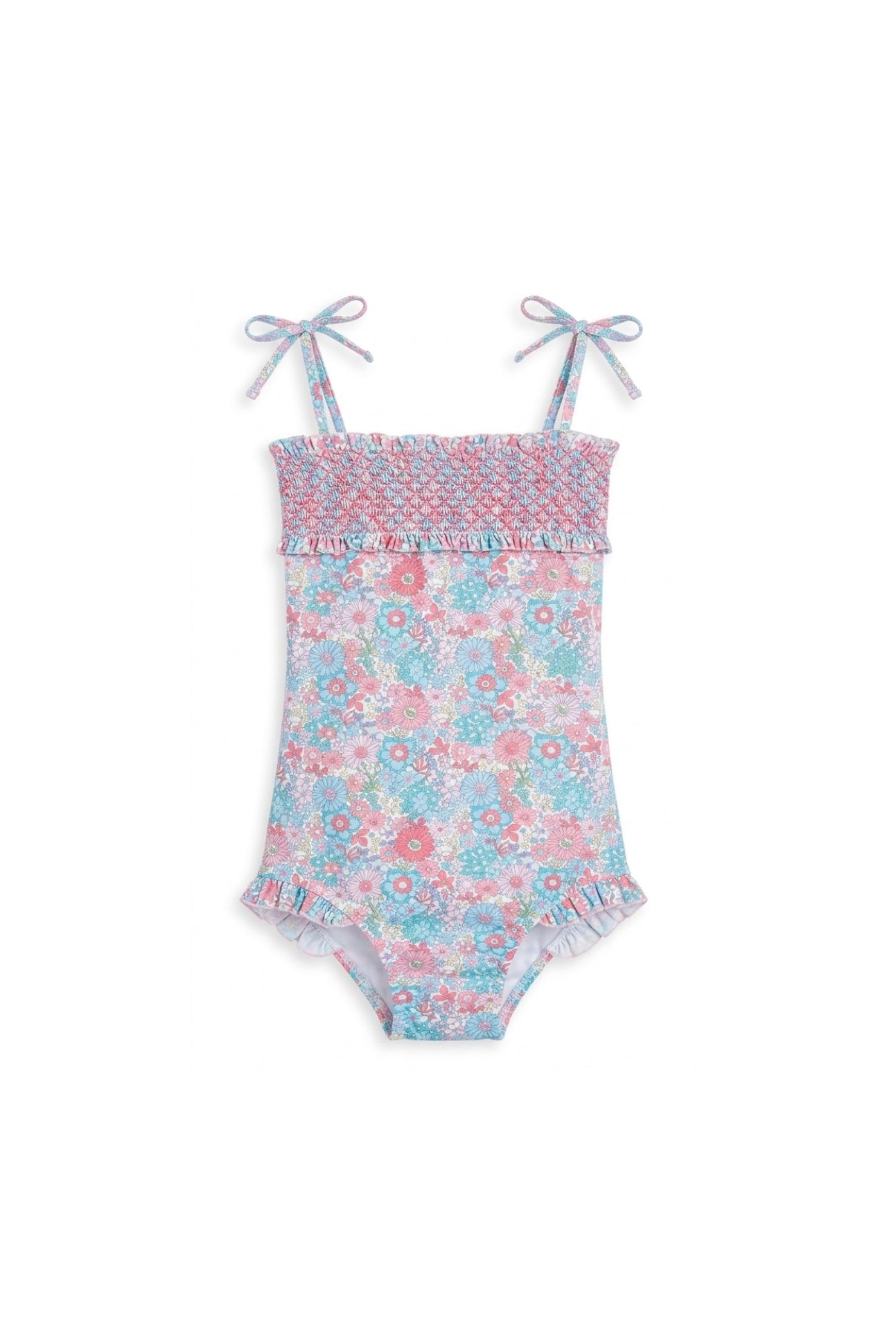 BAÑADOR FLORES NIÑA PICNIC ROSA