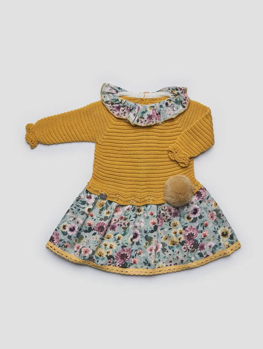VESTIDO FLORES ORO